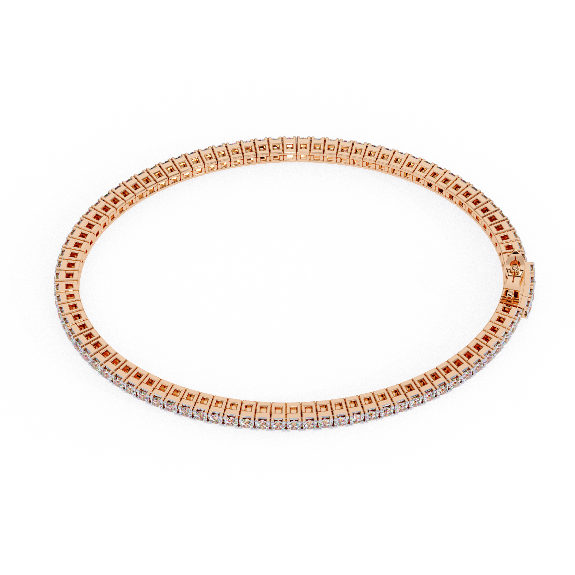 Solitairekart 1.92ct Round Cut Natural Diamond Tennis Bracelet-HI Color. VS-SI Clarity